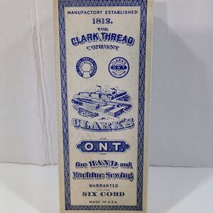 Vintage Clark Thread White Spool 80 11 Rolls In Original Packaging Made In USA